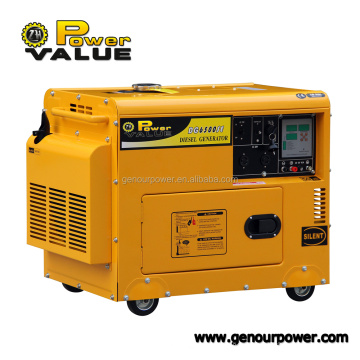 Conjunto de generador diesel silencioso de 5.5kva, 5500 precios del generador para la venta